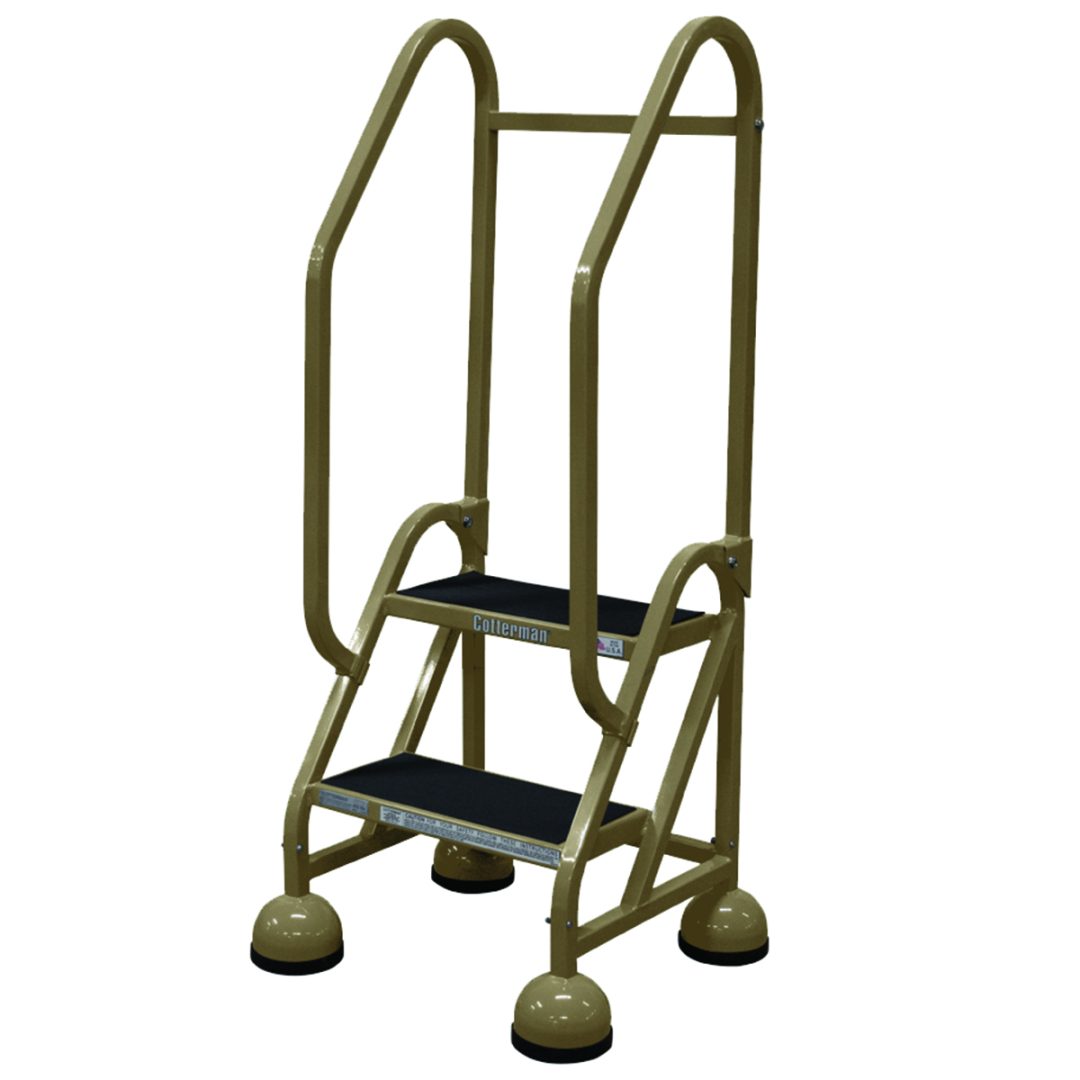 COTTERMAN Escalera Utilitaria Fija Aluminio 30 Capacidad de 500 lb.  Escalones: 3 Gris - Bancos Escalera - 20Z507