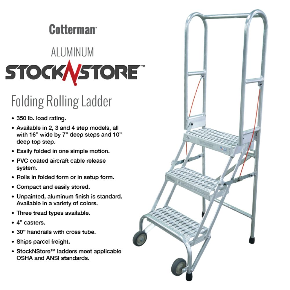 cotterman-aluminum-lightweight-stocknstore-red-rolling-metal-ladder-foldable-stock n store