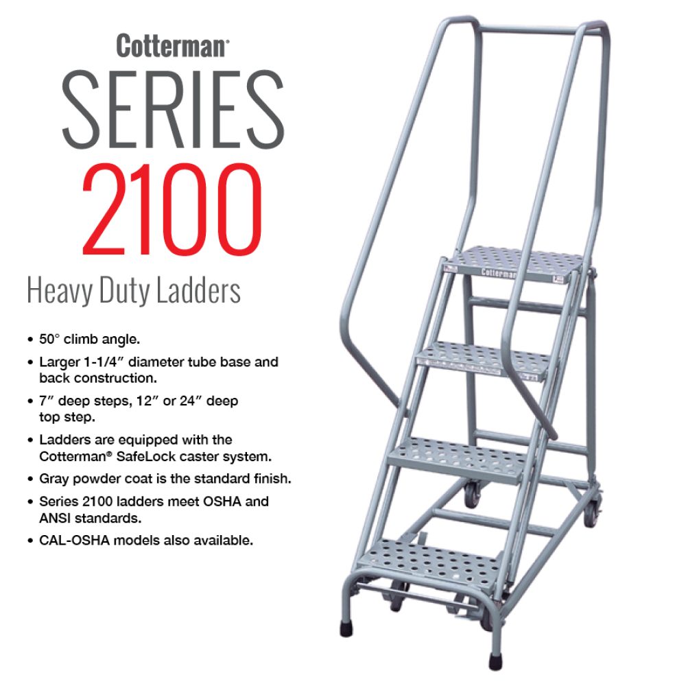 cotterman-series-2100- heavy-duty-rolling-metal-ladder